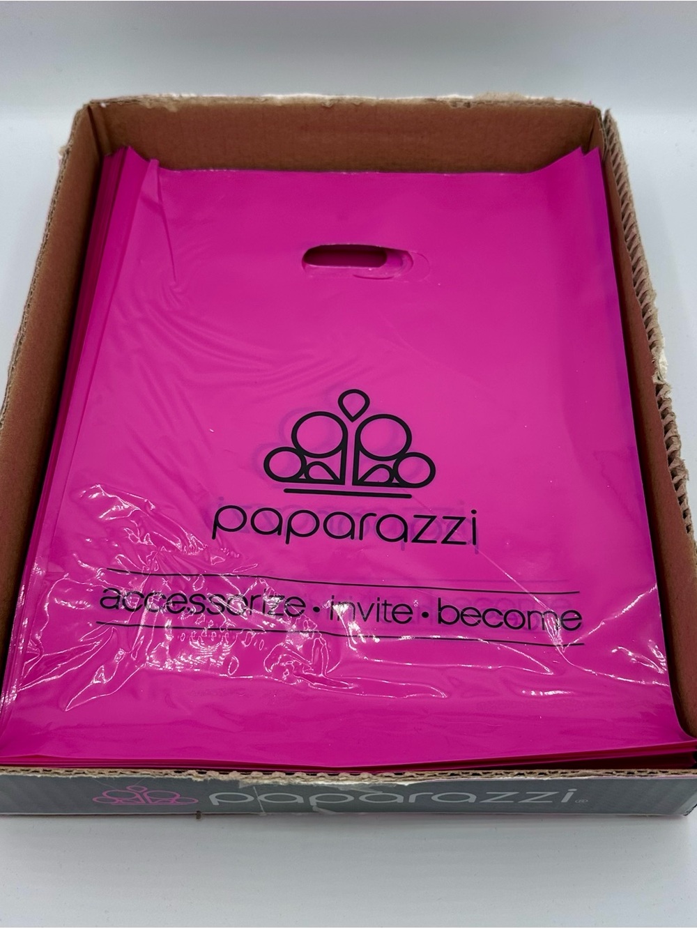 paparazzi Bright Pink Bags with Logo